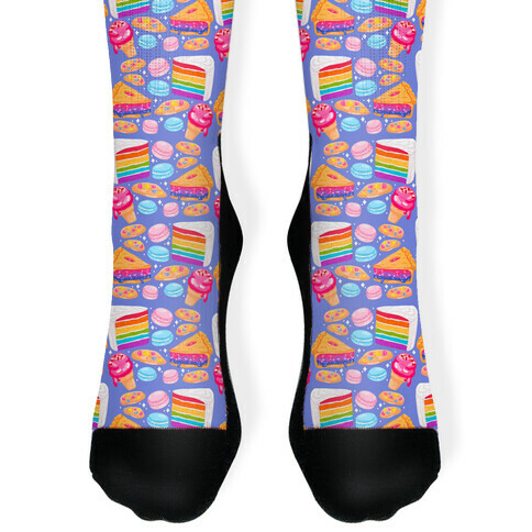 LGBTQ Desserts Pattern Sock