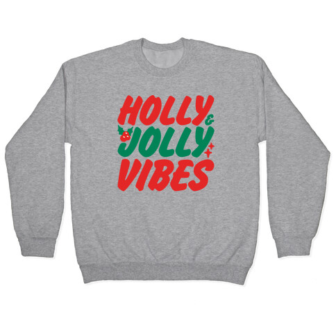 Holly & Jolly Vibes White Print Pullover