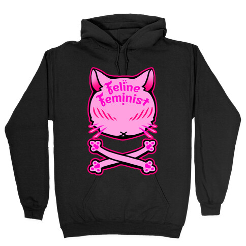 Feline Feminist Hooded Sweatshirt