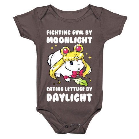 Fighting Evil By Moonlight Eating Lettuce By Daylight Baby One-Piece