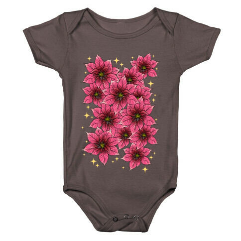 Poinsettia Bouquet Baby One-Piece