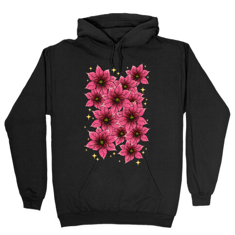 Poinsettia Bouquet Hooded Sweatshirt