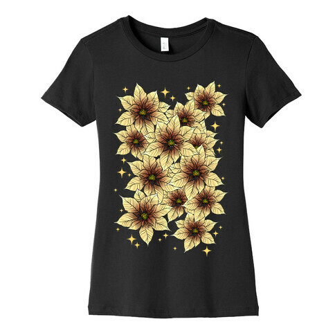 Poinsettia Bouquet Womens T-Shirt