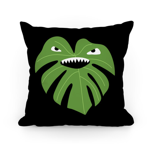 Monstera Leaf Monster Pillow