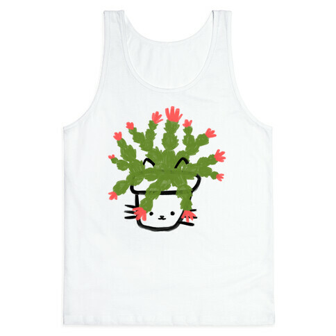 Christmas Cactus Cat Tank Top