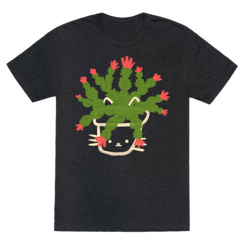 Christmas Cactus Cat T-Shirt