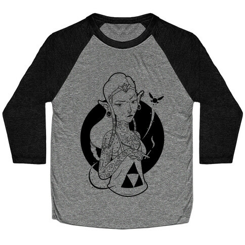 Punk Zelda Parody Baseball Tee