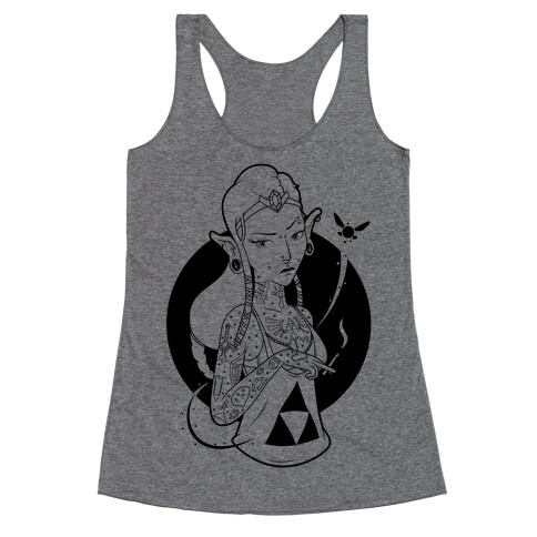 Punk Zelda Parody Racerback Tank Top