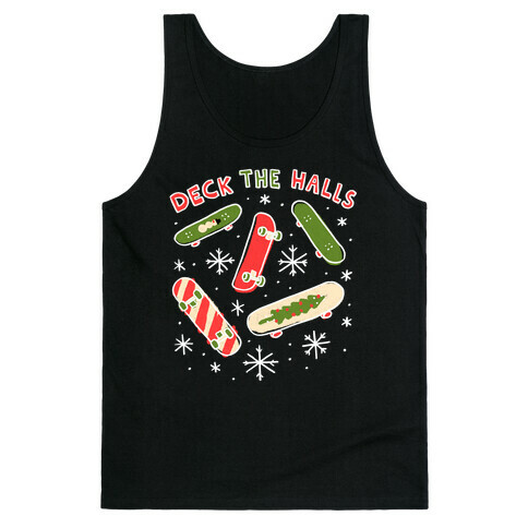 Deck The Halls Skateboarding Tank Top