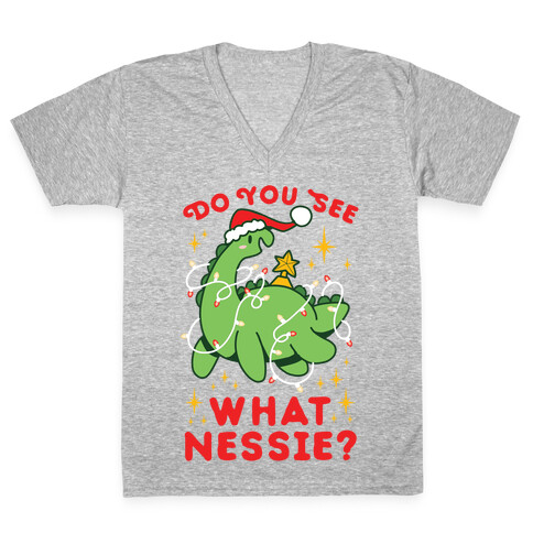 Do You See What Nessie? V-Neck Tee Shirt