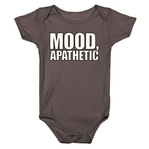 Mood Apathetic White Print Baby One-Piece