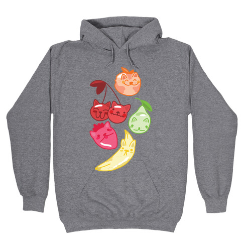 Kawaii Fruit Kitties Hooded Sweatshirt