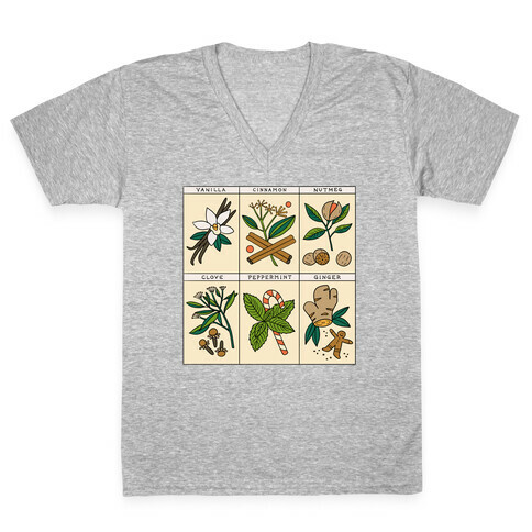 Holiday Spice Botanicals V-Neck Tee Shirt