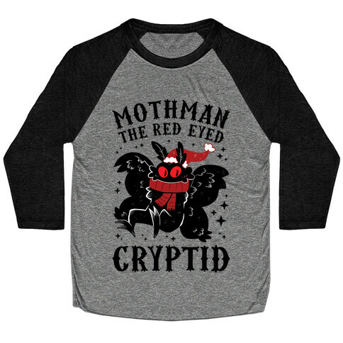 Mothman The Red Eyed Cryptid Baseball Tee