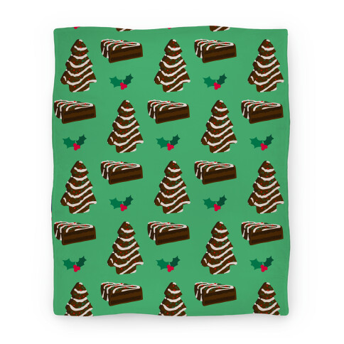 Holiday Tree Cake Pattern (Chocolate) Blanket