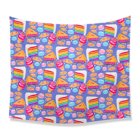 LGBTQ Desserts Pattern Tapestry