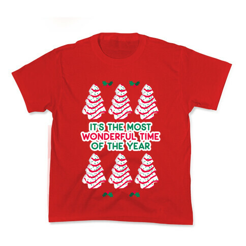 It's the Most Wonderful Time of the Year (Holiday Tree Cake Time) Kids T-Shirt