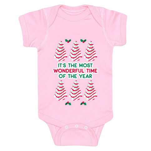 It's the Most Wonderful Time of the Year (Holiday Tree Cake Time) Baby One-Piece