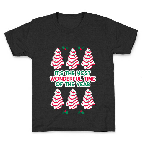 It's the Most Wonderful Time of the Year (Holiday Tree Cake Time) Kids T-Shirt