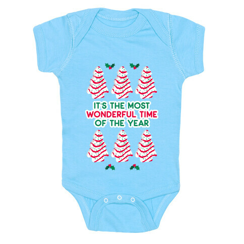 It's the Most Wonderful Time of the Year (Holiday Tree Cake Time) Baby One-Piece