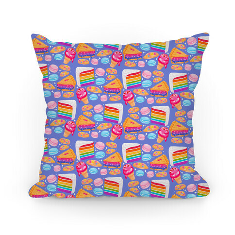 LGBTQ Desserts Pattern Pillow