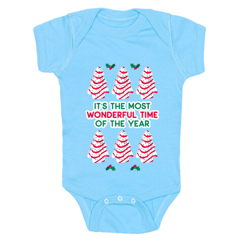 It's the Most Wonderful Time of the Year (Holiday Tree Cake Time) Baby One-Piece