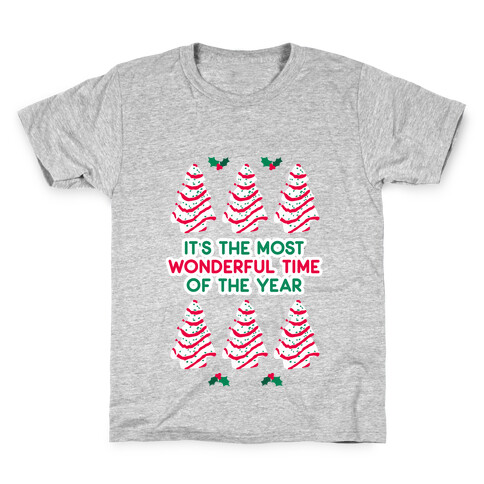 It's the Most Wonderful Time of the Year (Holiday Tree Cake Time) Kids T-Shirt