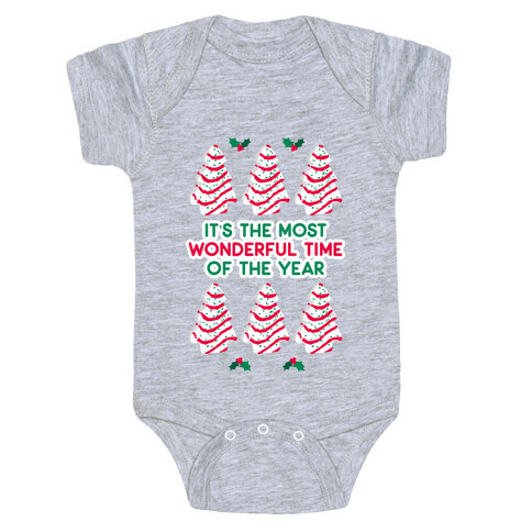 It's the Most Wonderful Time of the Year (Holiday Tree Cake Time) Baby One-Piece