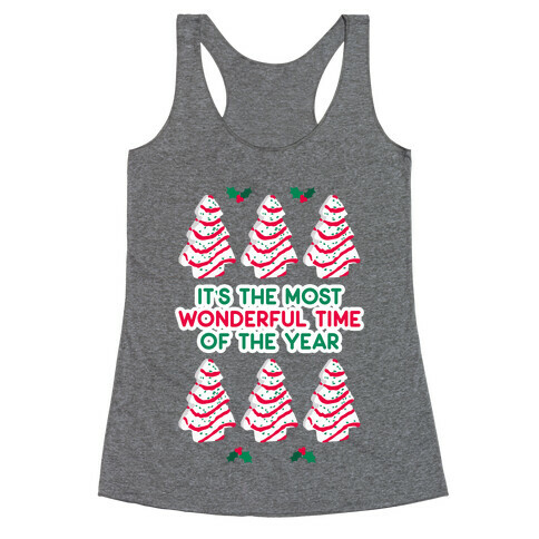 It's the Most Wonderful Time of the Year (Holiday Tree Cake Time) Racerback Tank Top