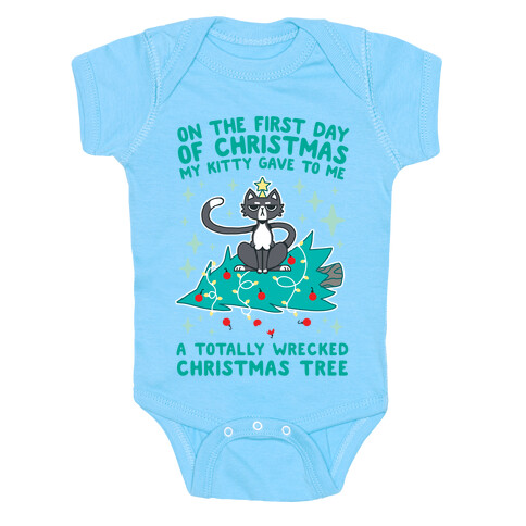 On The First Day Of Christmas My Kitty Gave To Me... Baby One-Piece