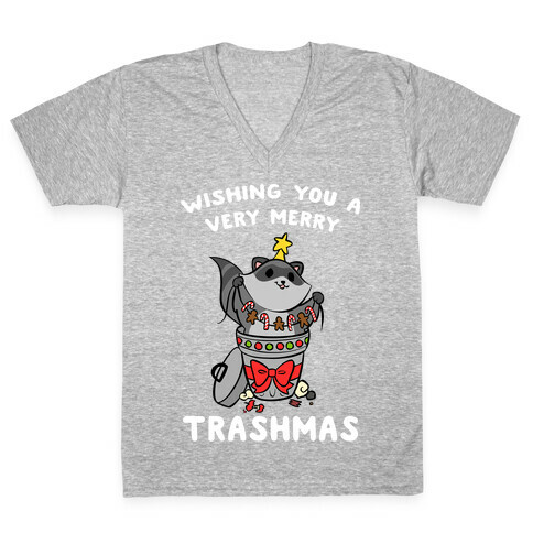 Wishing You A Very Merry Trashmas V-Neck Tee Shirt