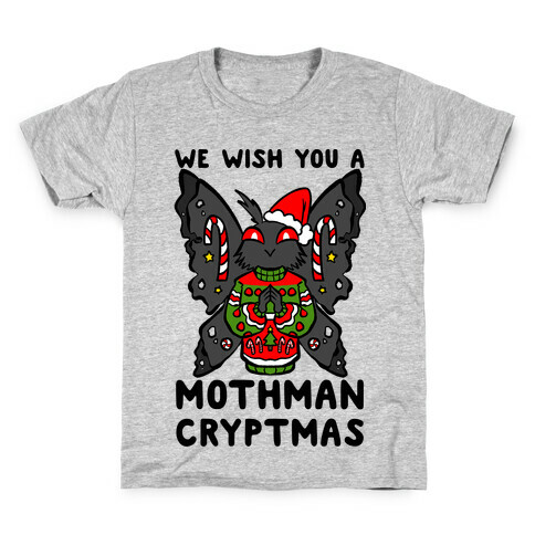 We Wish You A Mothman Cryptmas Kids T-Shirt