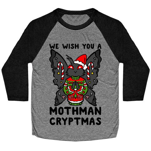 We Wish You A Mothman Cryptmas Baseball Tee