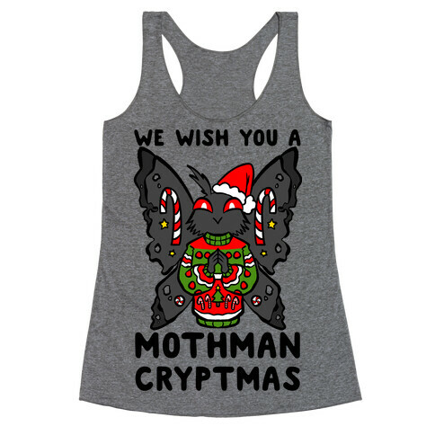 We Wish You A Mothman Cryptmas Racerback Tank Top