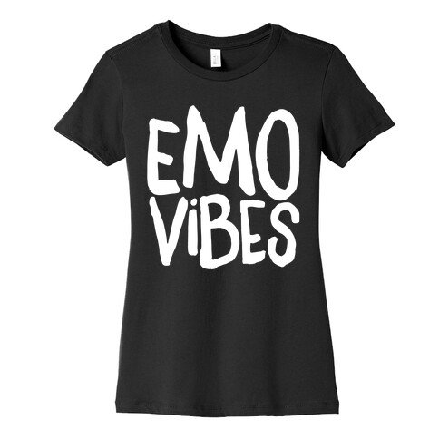 Emo Vibes White Print Womens T-Shirt