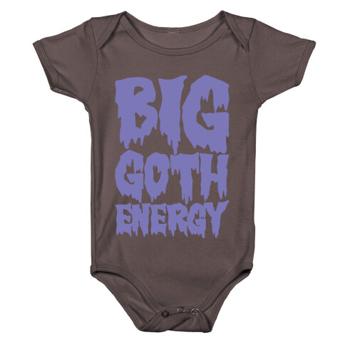 Big Goth Energy White Print Baby One-Piece