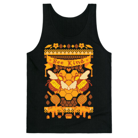 Bee Kind Sweater Pattern Tank Top