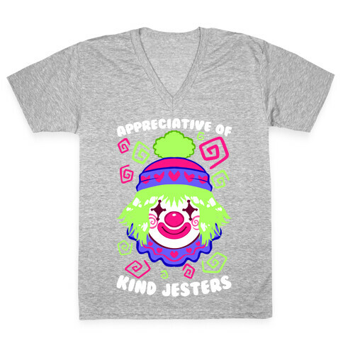 Appreciative of Kind Jesters V-Neck Tee Shirt