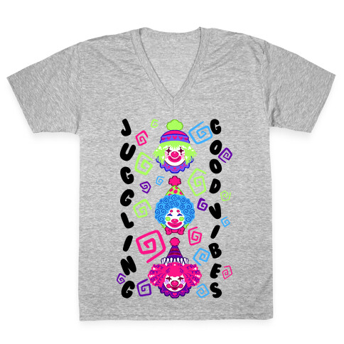 Juggling Good Vibes V-Neck Tee Shirt