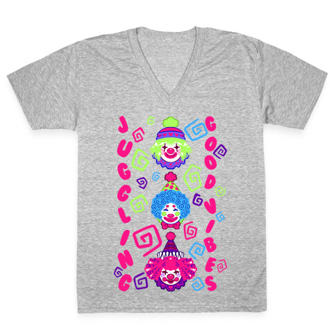 Juggling Good Vibes V-Neck Tee Shirt