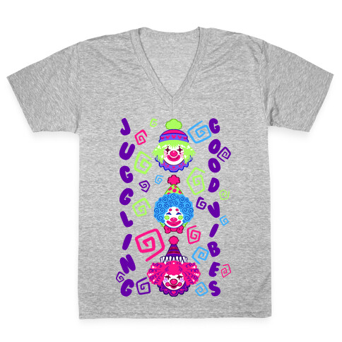 Juggling Good Vibes V-Neck Tee Shirt