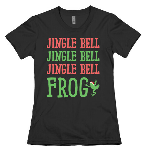 Jingle Bell Frog Womens T-Shirt
