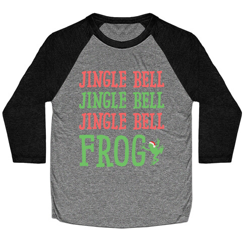 Jingle Bell Frog Baseball Tee