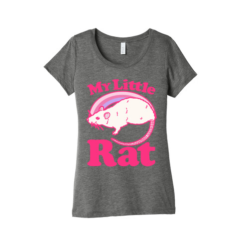 My Little Rat Parody White Print Womens T-Shirt