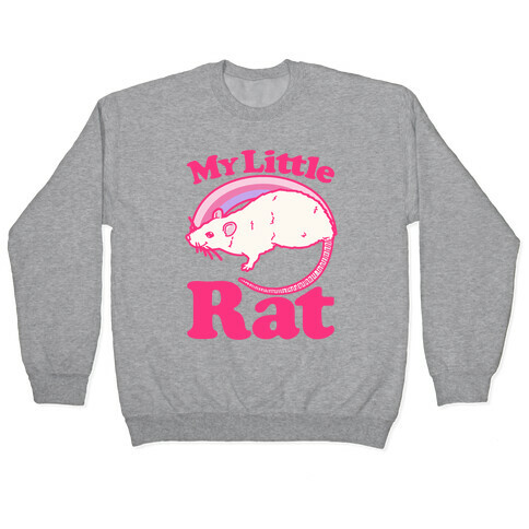 My Little Rat Parody White Print Pullover