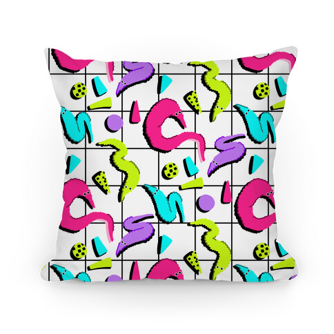 Retro Worm Pattern Pillow