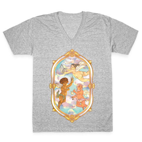 Modern Cherubs V-Neck Tee Shirt