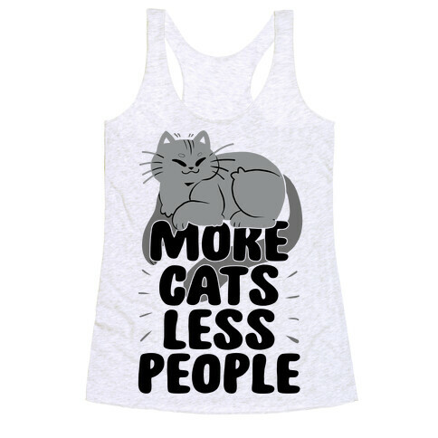 More Cats Less People Racerback Tank Top