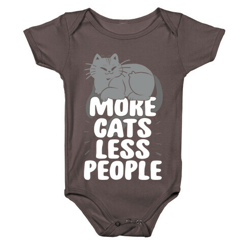 More Cats Less People Baby One-Piece