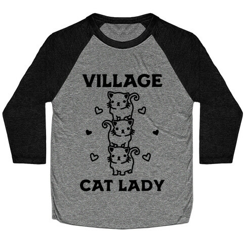 Village Cat Lady Baseball Tee